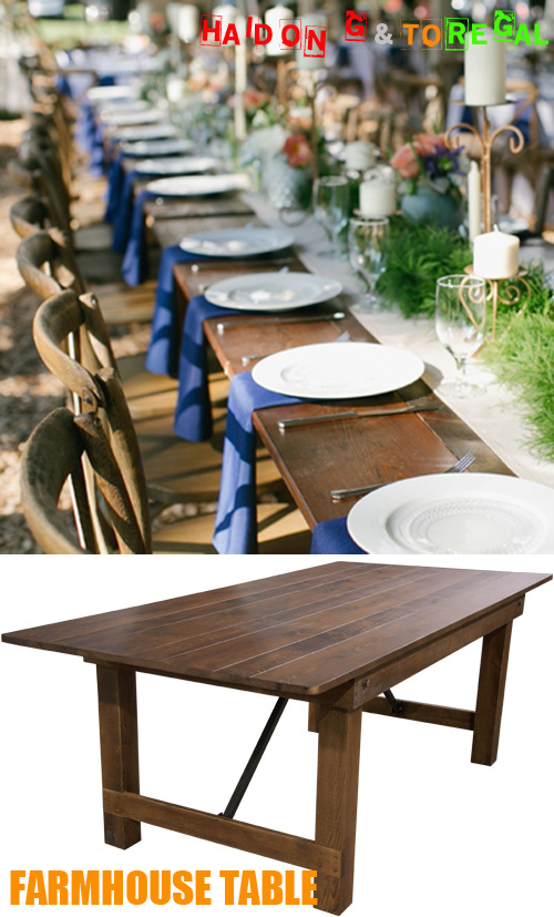 Outdoor Party Wedding Plywood Folding Restaurant Dining Table