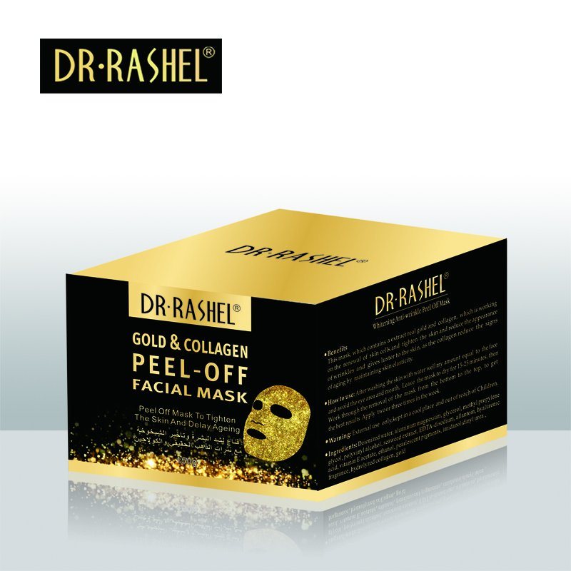 Dr Rashel Anti Wrinkle Whitening Face Mud Mask Peel off Gold Collagen Facial Mask