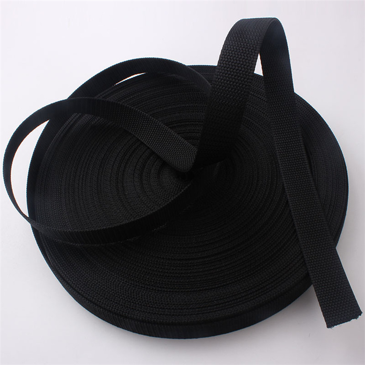 Abrasion Resistance Black Polyester/Nylon/Cotton Strap Elastic with Clips