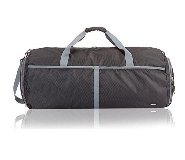 Hot Selling Tarpaulin Black Large Leather Sports Travel Duffle Bag