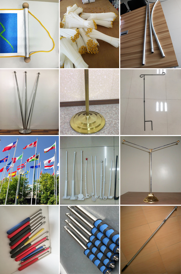 2.0 M Flexible Flag Pole Aluminum Telescopic Guide Flag Pole