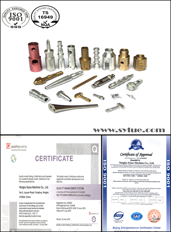 Factory Price High Precision CNC Machining Chromed Brass Pipe Fitting with ISO9001: 2008