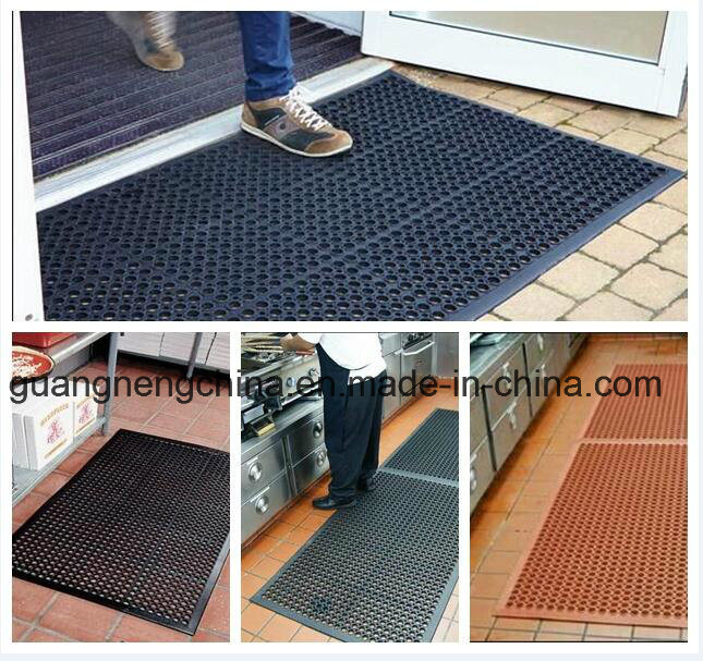 Anti-Fatigue Rubber Floor Mat Drainage Mat Non Slip Bath Mat Used in Bar Kitchen Restaurant