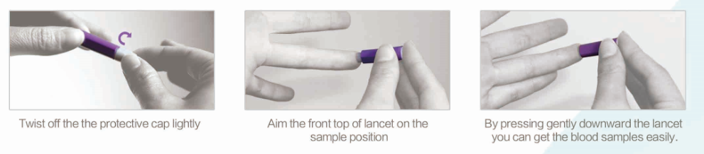 Safety Lancet with Ergonomically Designed Easy Handling Blood Collection Disposals