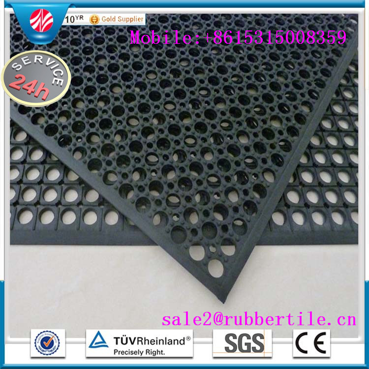 Antibacterial Floor Mat/Drainage Anti-Fatigue Rubber Anti-Slip Kitchen Mats Oil Resistant