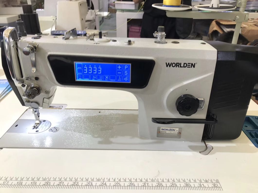 Wd-W4 Touch Panel Direct Drive Lockstitch Machine with Auto-Trimmer and Auto Pressure Foot.
