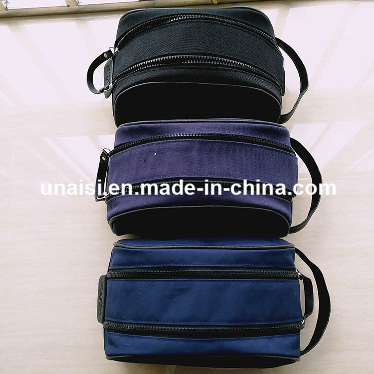 Travelling PU Leather Shaver Toiletry Case Cosmetic Bag