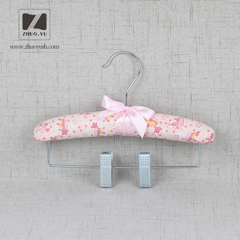 Manufacture High Quality Cotton Satin Padded Garment / Cloth Hangers