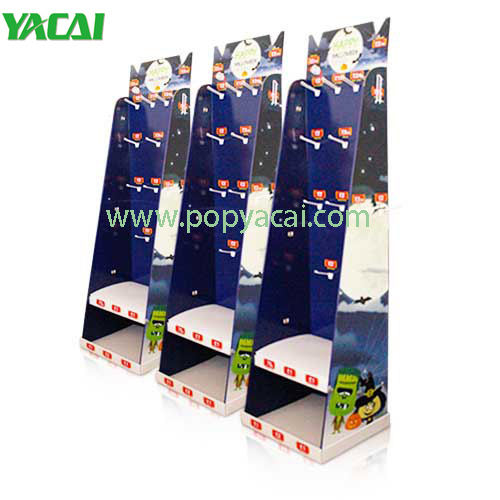 Seasonable Cardboard Pop Display Standing, with Pegs, Carton Hook Display