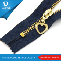 Heavy Duty #4 Plating Metal Boots Zipper Tailoring Accessories Brass Zipper Two Zipper Slider