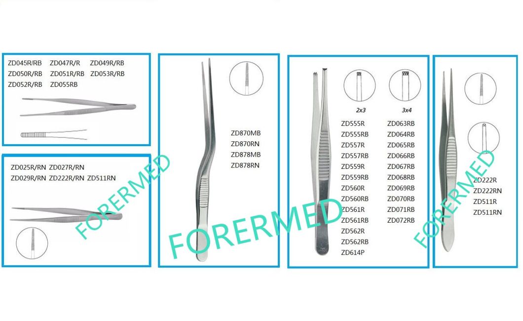 Zd870MB Tissue Forceps 160mm Bayonet-Shaped Scissors