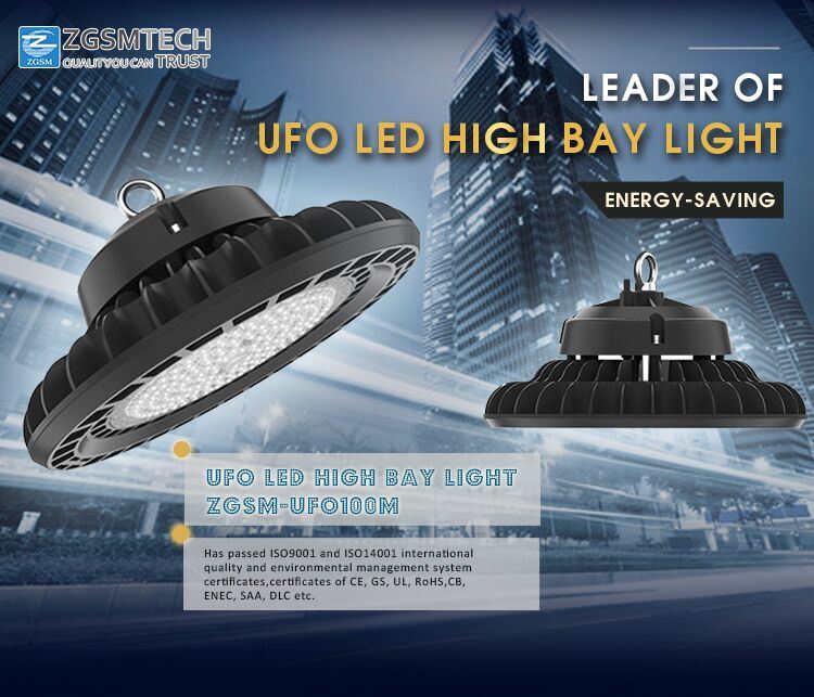 100W to 200W IP65 UFO LED High Bay Light for Gas Station with Motion Sensor