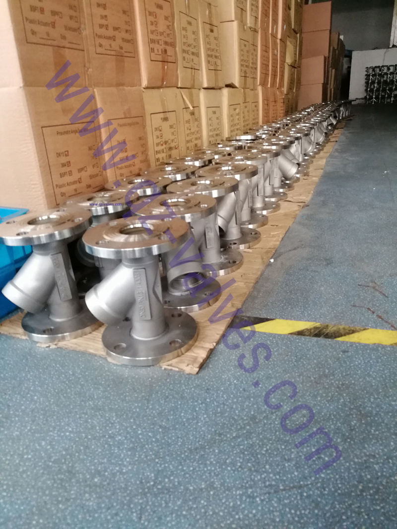 NPT/Basp/RC/G Threaded Ss Pneumatic Angle Seat Valve with Screwed End and Plastic Cap Pistion