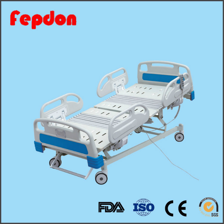 Five Function Electric Hospital Patient Bed with Castor Brake (HF-858)