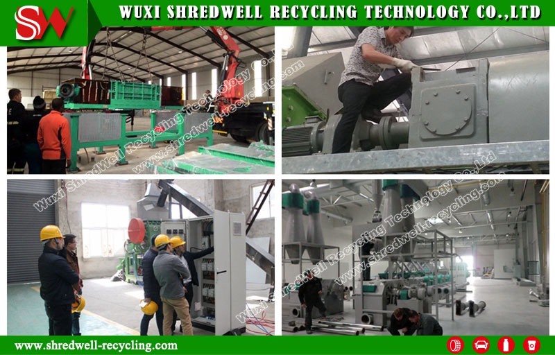 Siemens Motor Waste Tire/Metal/Wood/Plastic Grinding Machine for Used Material Recycling