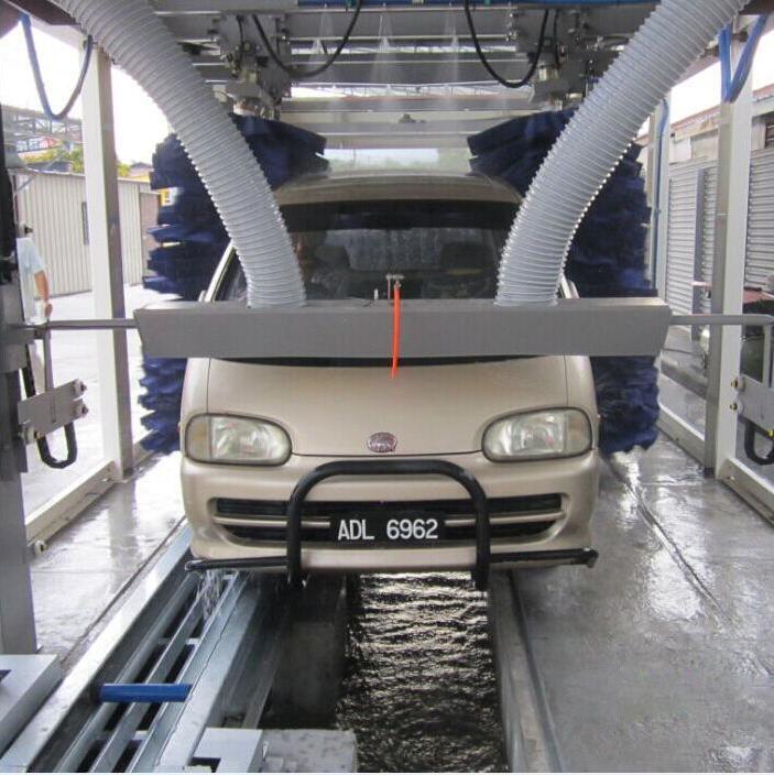 Tunnel Type Car Wash Equipment High Speed Nine Brushes Automatic Car Washer