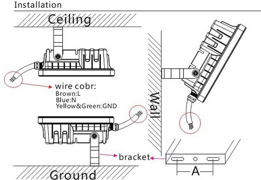 30W 50W 70W 100W 150W SMD LED Floodlight