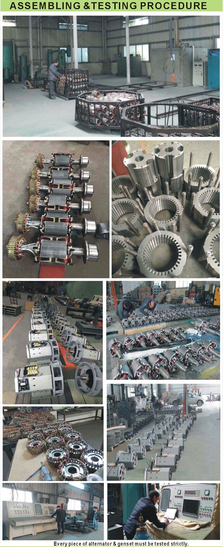 Chinese Famous 120 kVA Copy Stamford Brushless Alternator Single Phase