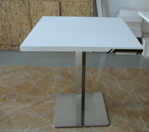 Modern Heat Selling Solid Surface Top Stainless Steel Base Modern Dining Table