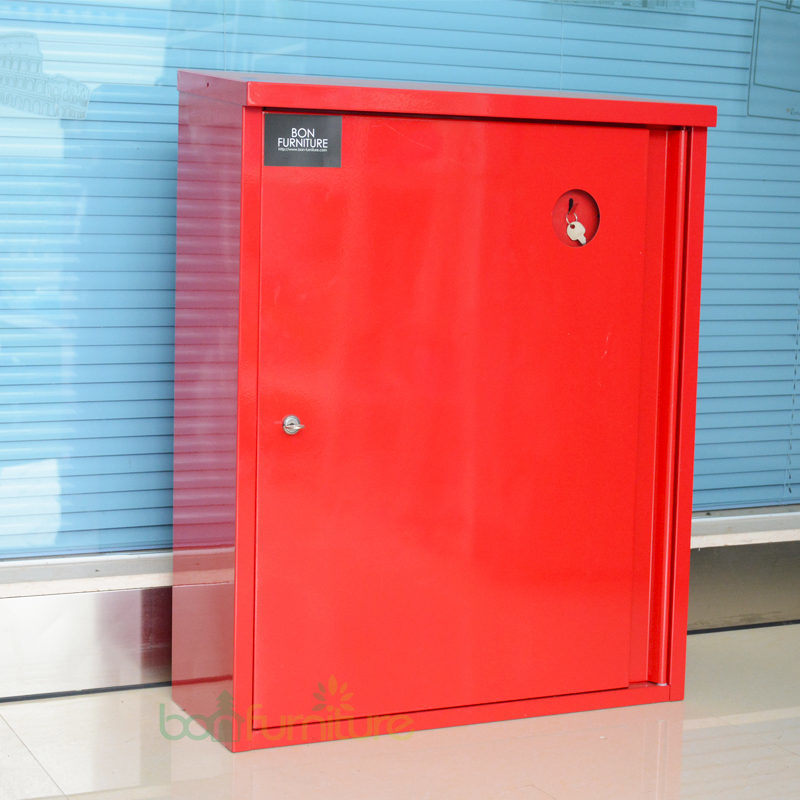 Steel Fire Extinguisher Cabinet with Glass Protection Key Hole