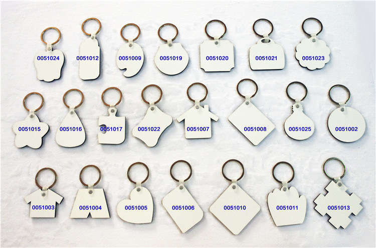 Souvenir Keyring Sublimation Printable Heart Shape MDF Keychain