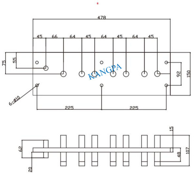 DMC Copper Terminal Block for 500kw Generator Output Connection