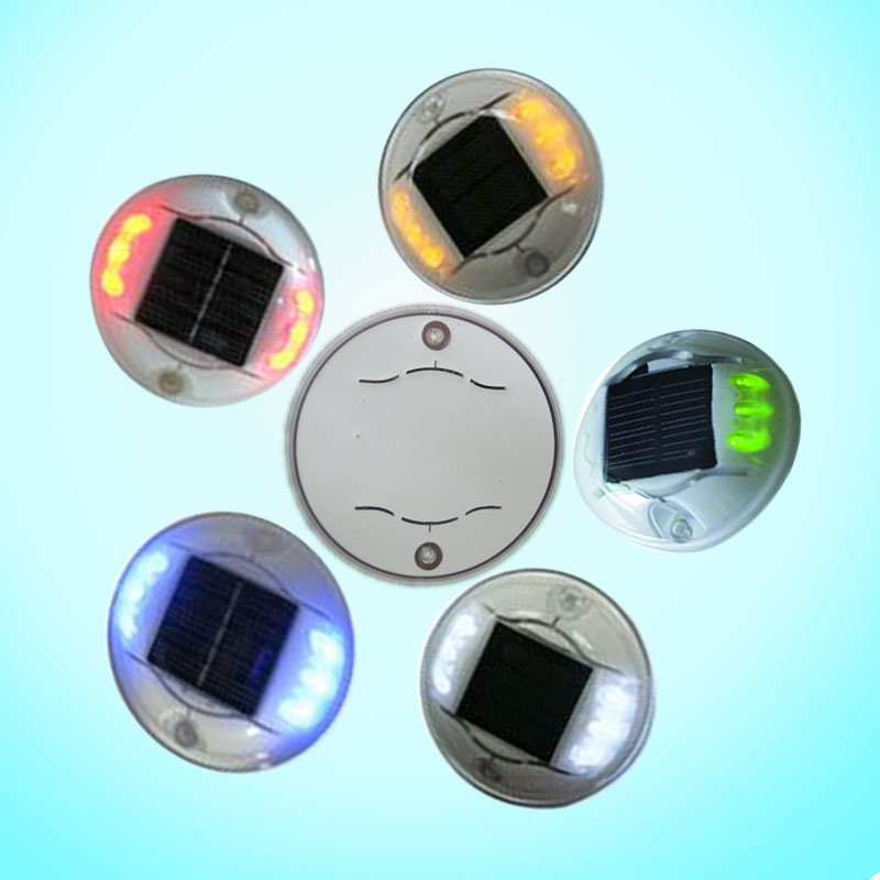 Aluminum Alloy LED Flashing Road Stud / Road Marker with Solar Panel