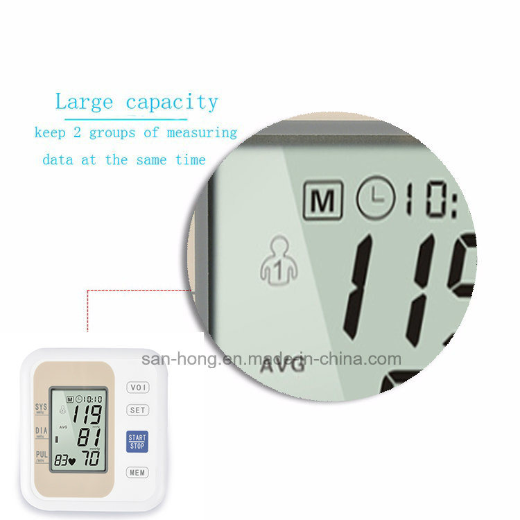 LCD Display Digital Wireless Arm Blood Pressure Detector