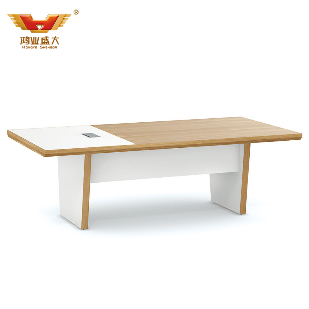 Simple Wooden Melamine Conference Desk Talking Table (H85-0386)