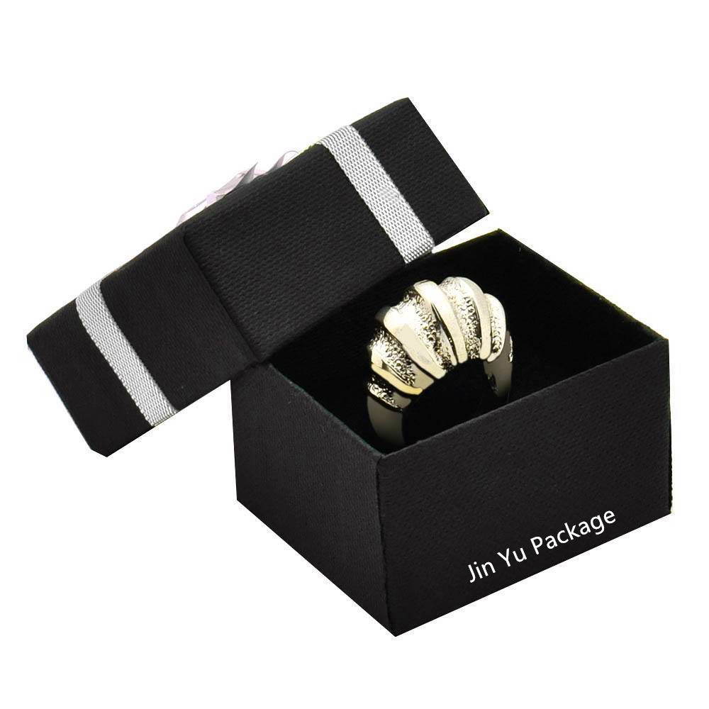 Black Paper Bow Tie Gift Ring Jewelry Packaging Display Box Factory