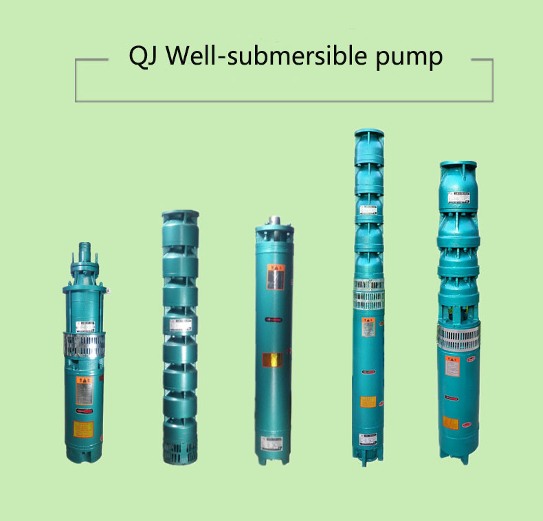 QJ Stainless Steel Submersible Oil-Filled Motor Deep Well Pump