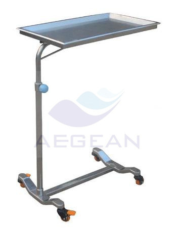 AG-Ss008A Stainless Steel Height Adjustable Medical Equipment Trolley