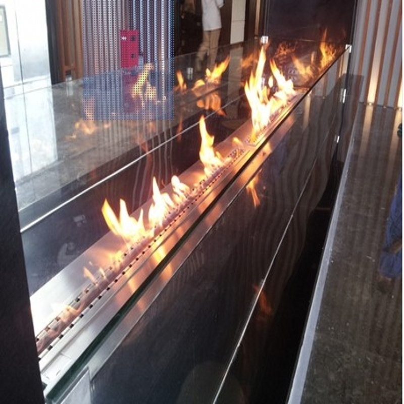 304 Stainless Steel Ethanol Fireplace with Size 2400mmx250mmx240mm