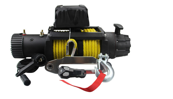 Powerful Pulling Electric Winch 13000lb Winch with High Quality Synthetic Rope