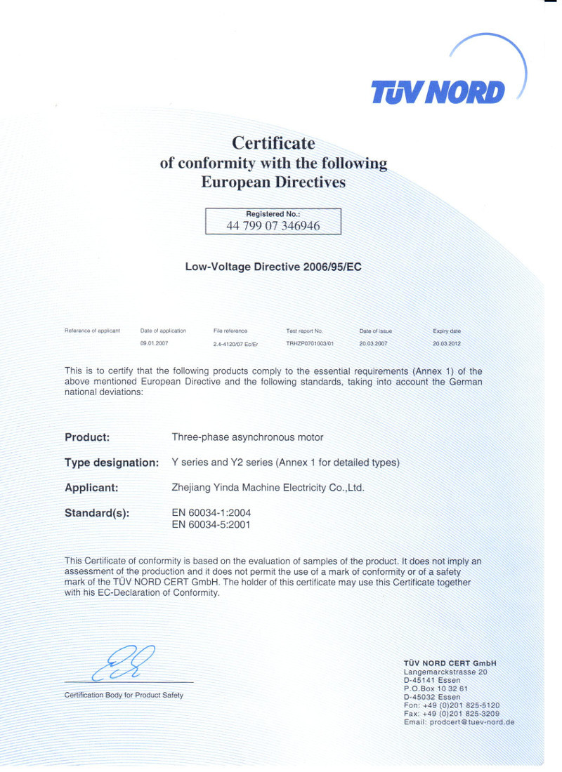 Ie2 Three-Phase Electrical Motor (TEFC, IP55)