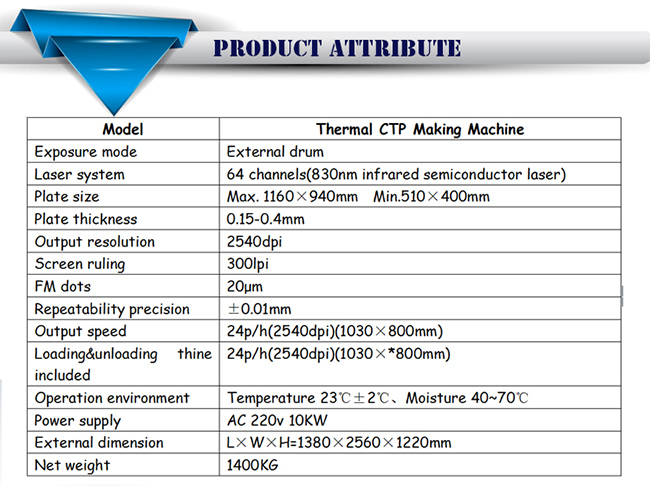 Fully Automatic Paper CTP Aluminum Plate Making Machine