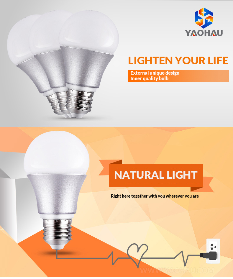 100-240V LED Lighting Bulb with Inmetro Certificate LED Bulb E27 PC Aluminum 9W Bulbs