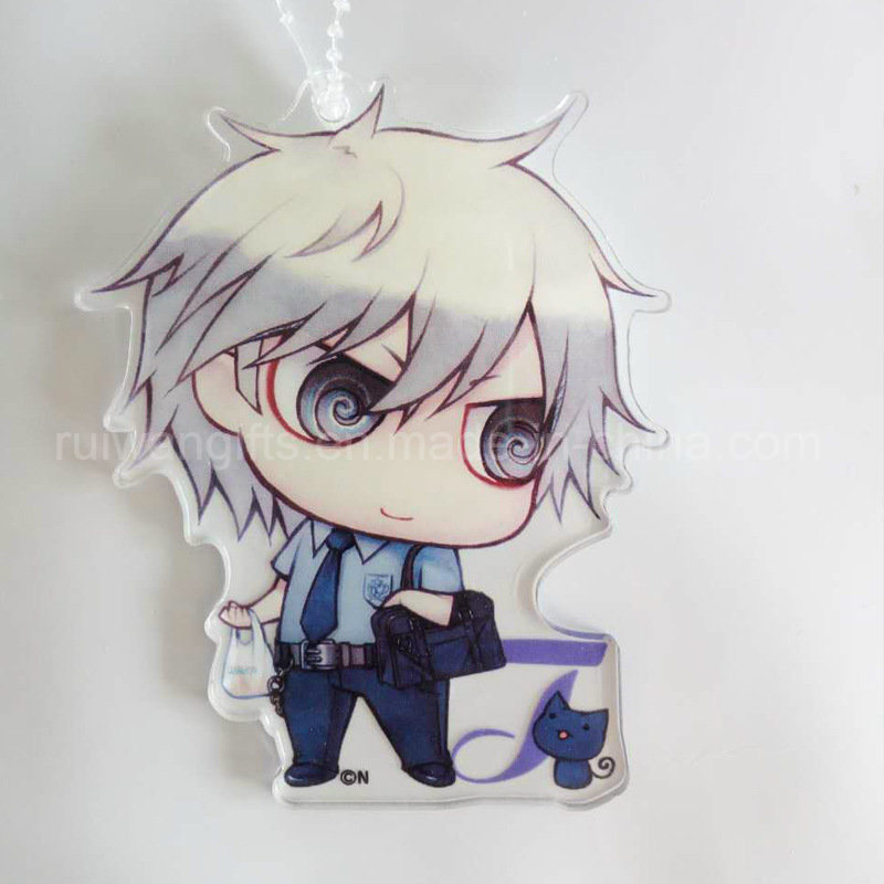 Custom Animation Transparent Acrylic Keychain for Souvenirs