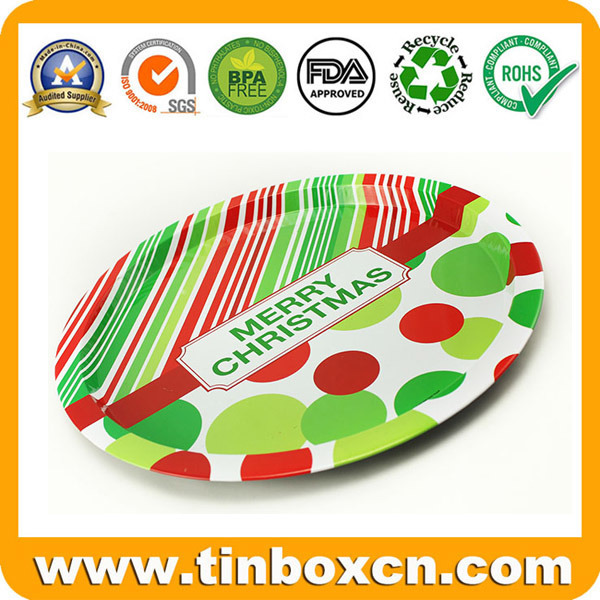 Christmas Gifts Metal Tin Serving Trays