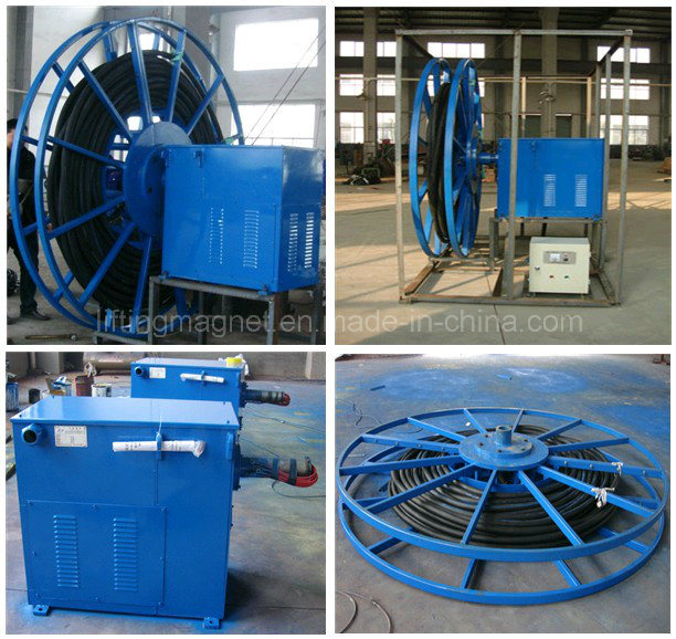 Industrial Cable Reel Drum Installed on Crane