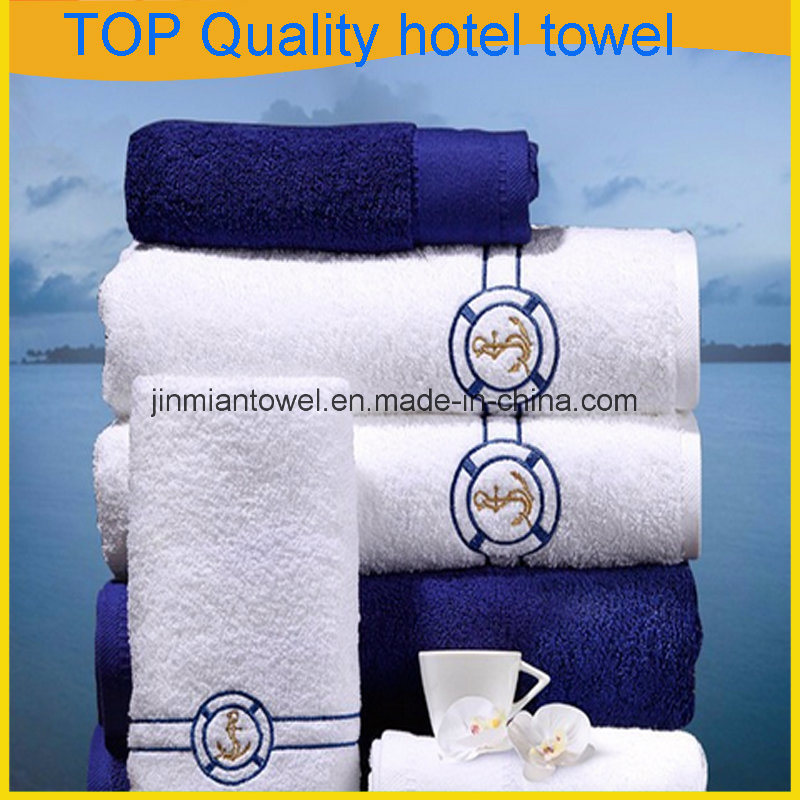 100% Cotton White Plain Weave Towel Hotel Bath Towel