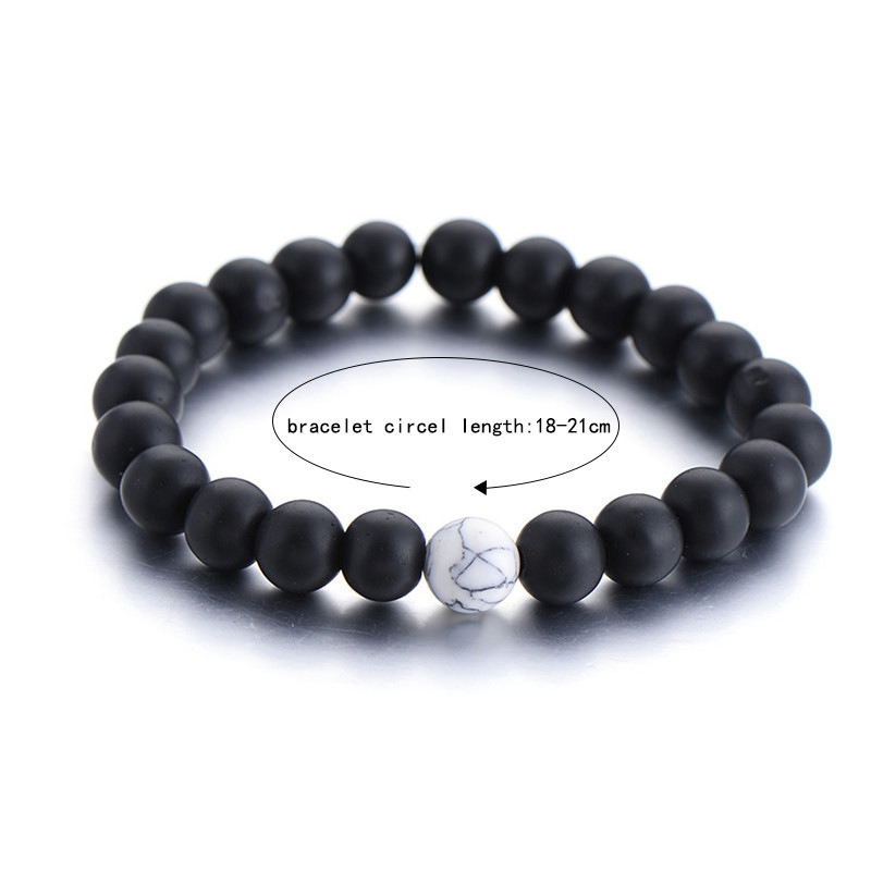 DIY Natural Stone Jewelry Couple 8mm Beaded Bracelet for Men Women