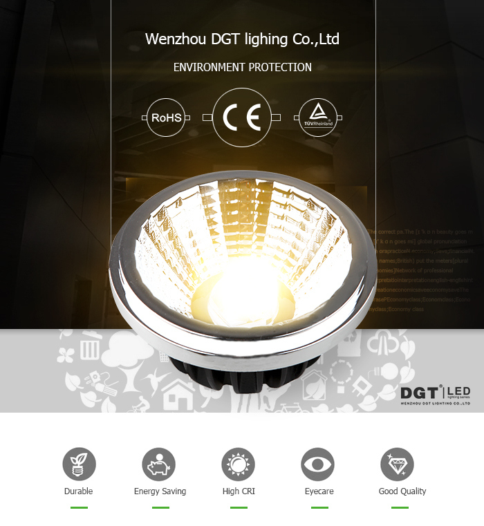 12W AR111 Aluminum Dimmable Spotlight