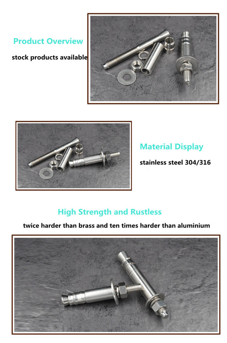 Stainless Steel 304 316 Wedge Anchor Expansion Anchor