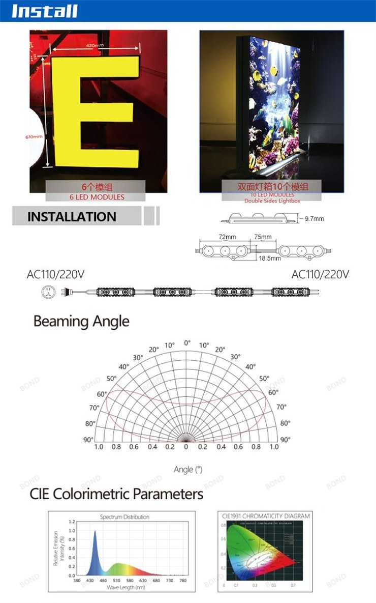 High Quality 110V AC 3W 2835 LED Module Ce RoHS UL 3 Years Warranty