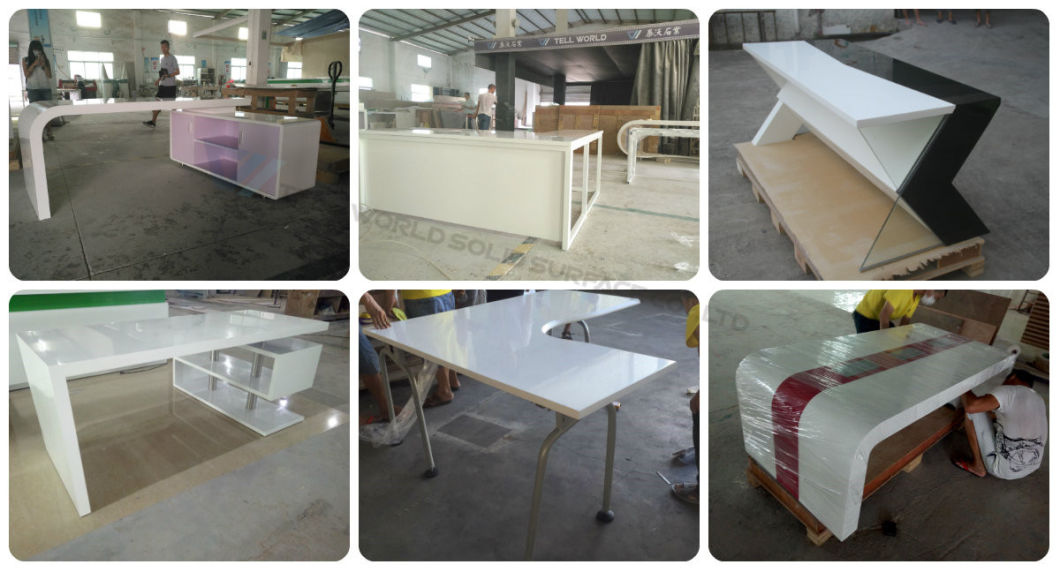 Acrylic Solid Surface Executive Corian Modern Office Desk