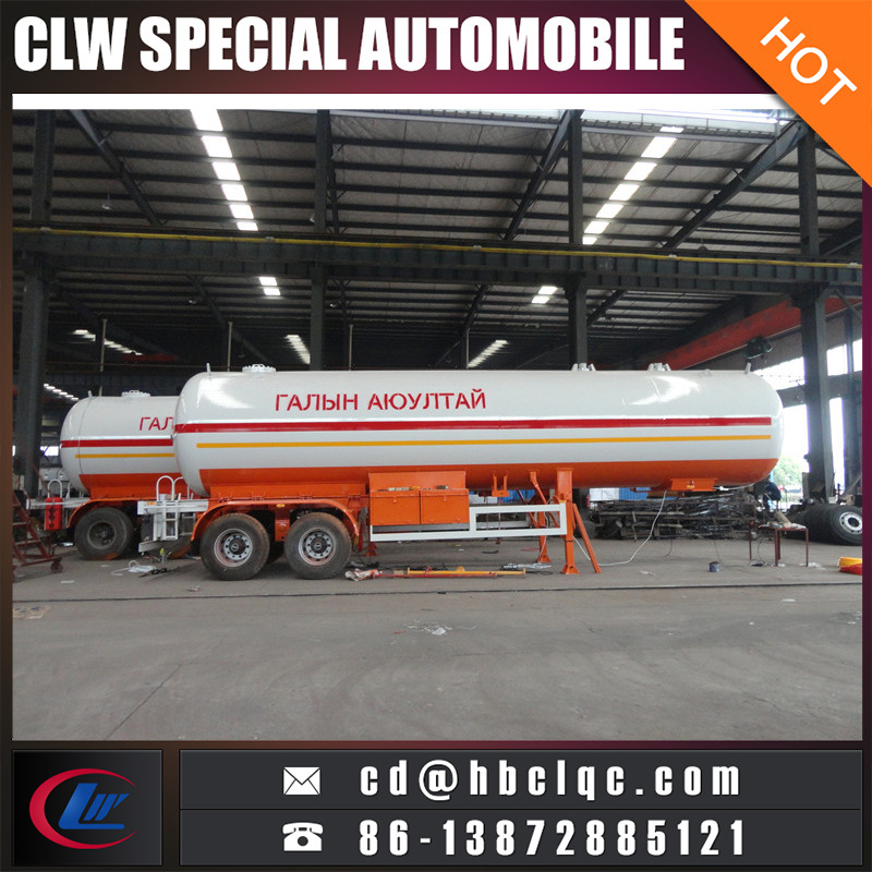 China 2axles 40500L Liquid Gas Semitrailer LPG Tanker Trailer