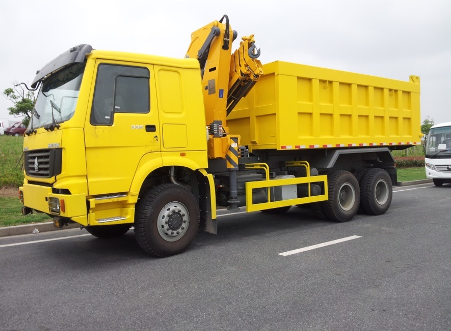 HOWO 6X4 Dump Truck with Truck Mounted Crane