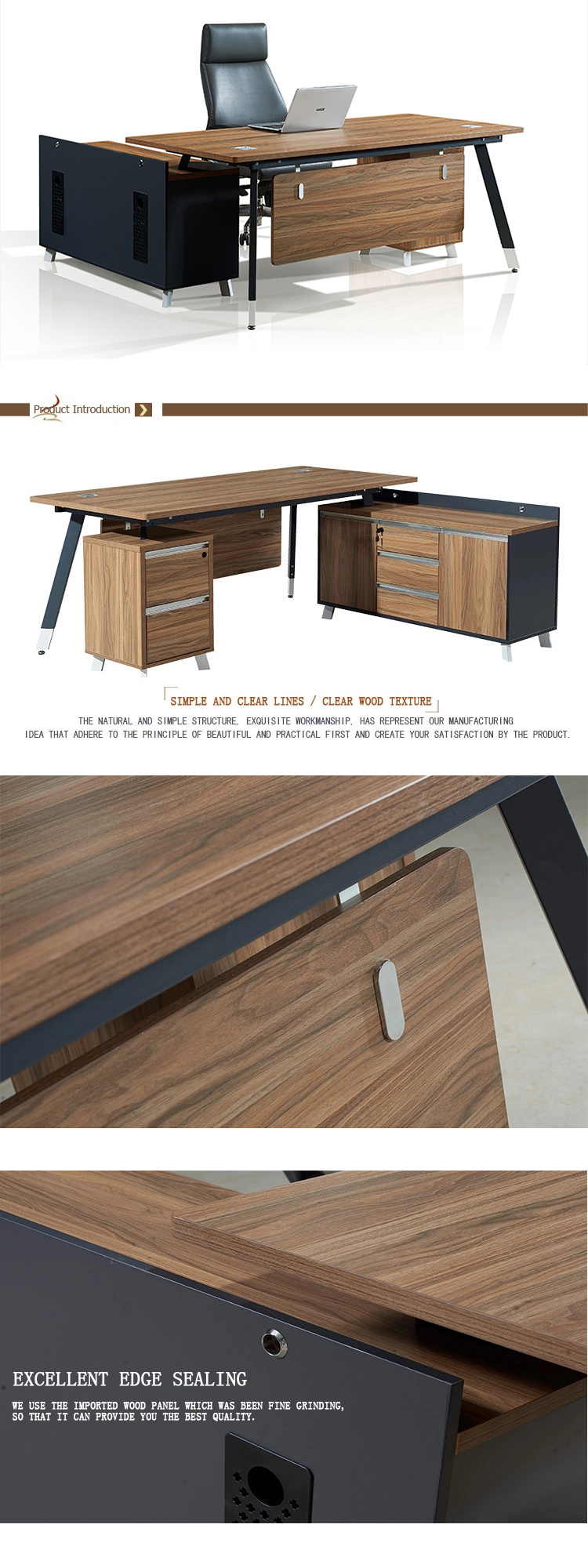 Modern Manager Executive Desk for Office Furniture