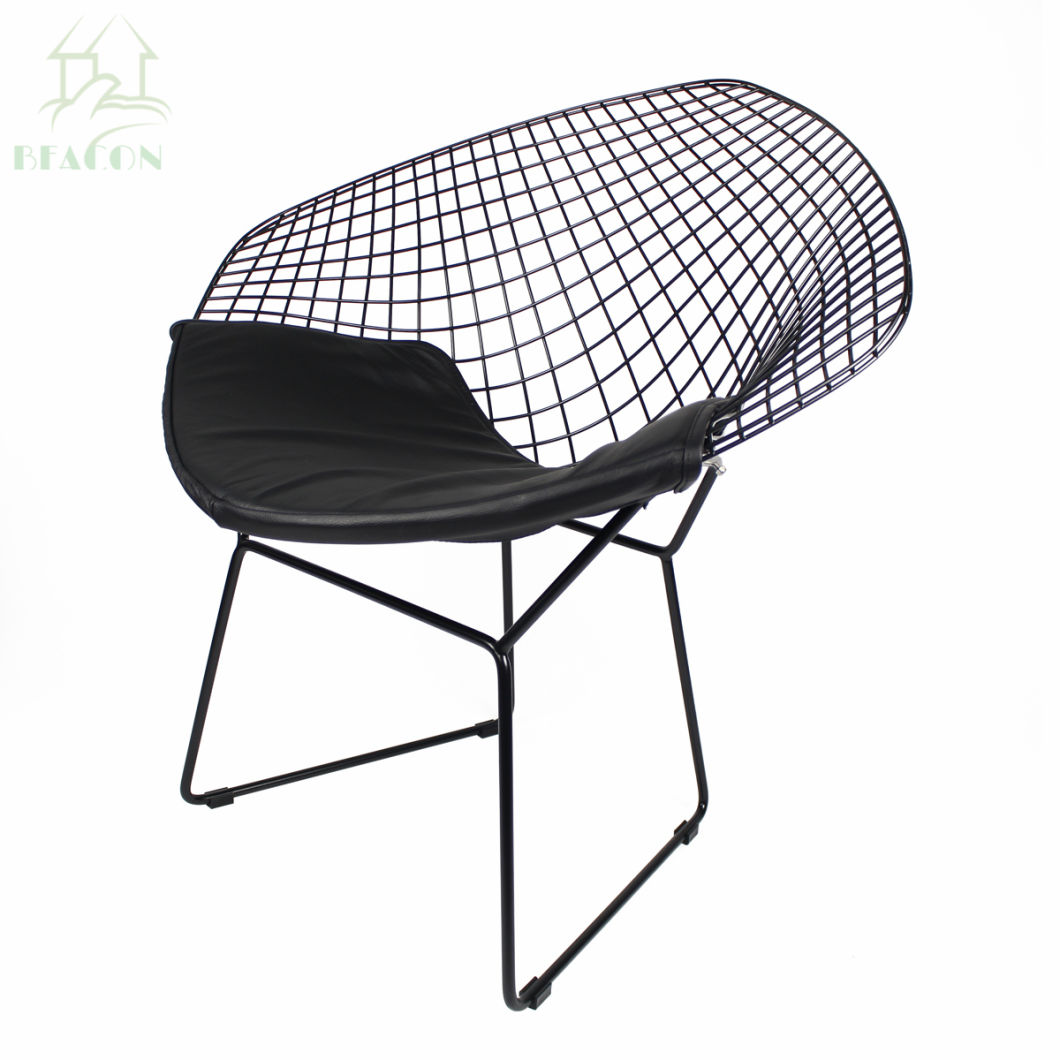 China Wholesale Manufacture Diamond Shape Metal Wire Outdoor Chair